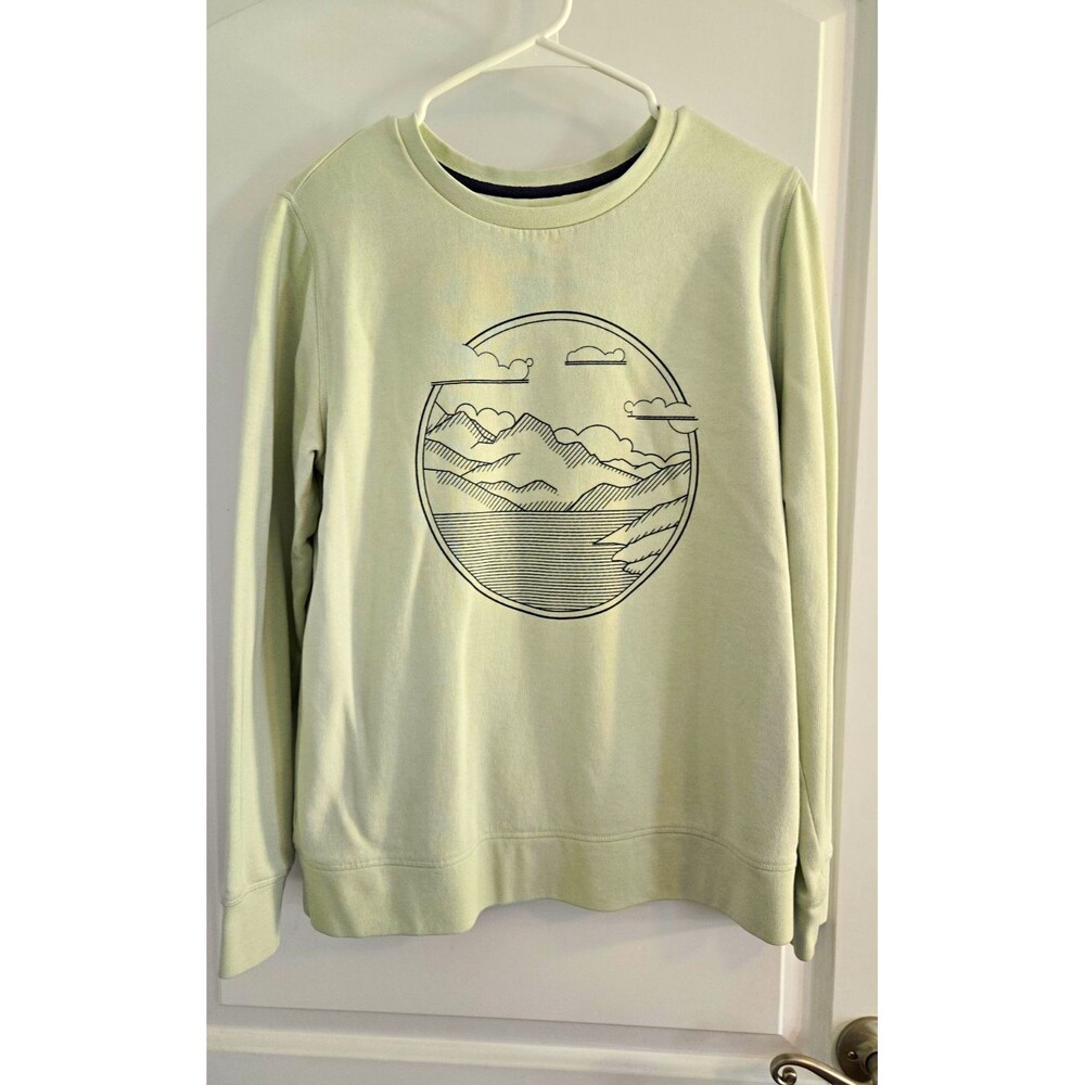 Ascend Men's M Green Lightweight Crewneck Pullover Sweatshirt Nature Logo